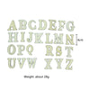 A set of wooden alphabet letters A through Z for a Montessori busy board DIY parts kit