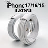 60W USB-C Fast Charging Cable with Braided Nylon Design