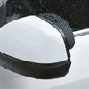 Carbon Fiber Textured Mirror Rain Covers with Red Accent – Anti-Fog & Waterproof Fit