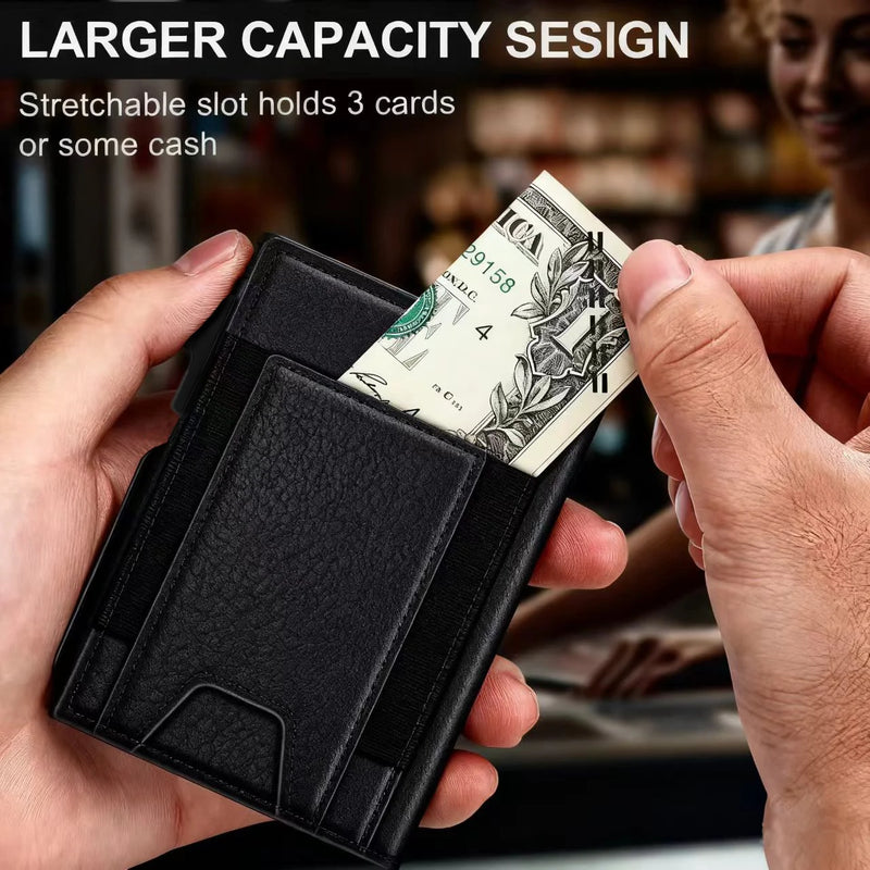 Slim RFID-Blocking Pop-Up Wallet for Men