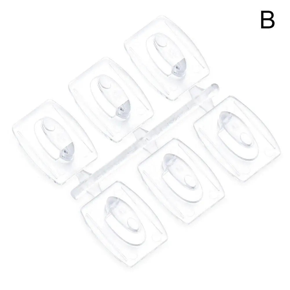 Transparent Removable Adhesive Hooks for Cable Management