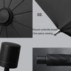 Large Manual Umbrella with Reinforced 12-Bone Frame