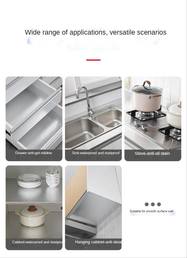 Various kitchen accessories including a drawer, sink, pot, and cabinet items demonstrating versatile usage.