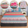 Non-Slip Fitted Sheet with Elastic Edges – Geometric Print, Soft Cotton Feel