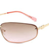 Oval Frameless Sunglasses with Gradient Lenses