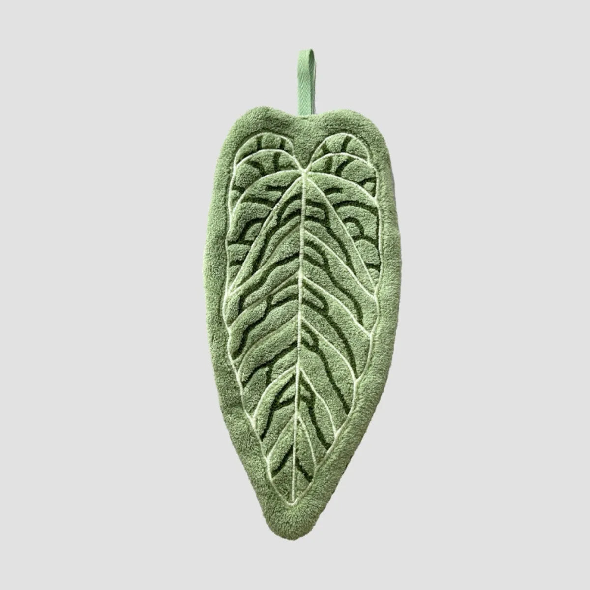 Leaf Design Ultra-Absorbent Quick-Dry Hand Towel with Hanging Loop