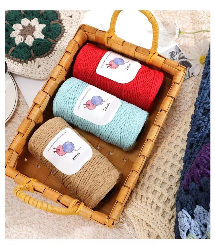 100% Cotton Hollow Yarn for Knitting & Crochet
