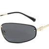 Oval Frameless Sunglasses with Gradient Lenses