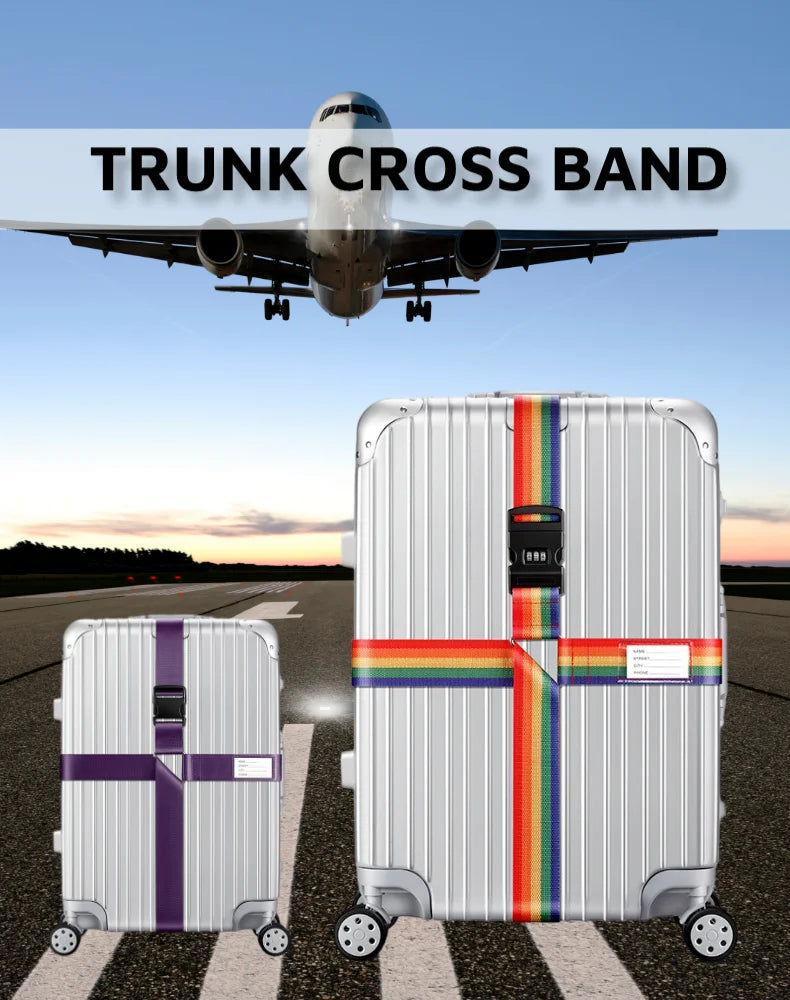 Anti-Theft Luggage Cross Strap with Adjustable Buckle