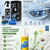 A kit for car headlight restoration featuring a headlight suit, coating materials, and a foam cleaner product.