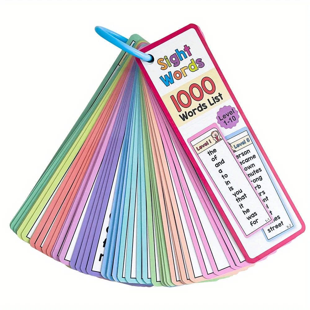 Sight Words Flash Cards for Kids – 1000 Double-Sided Learning Cards