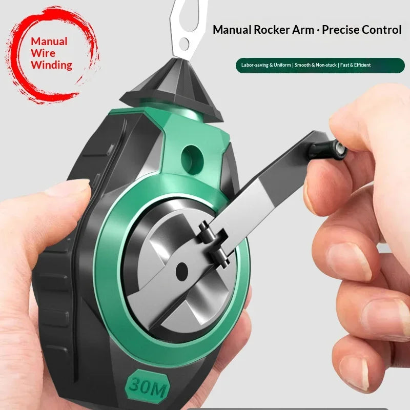 Chalk Line Reel with Quick Retraction for Precise Marking