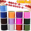 Rolls of 10m multicolour elastic cord for beading and jewelry making in various colors