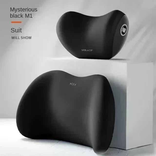 Memory Foam Car Neck and Lumbar Support Cushion Set