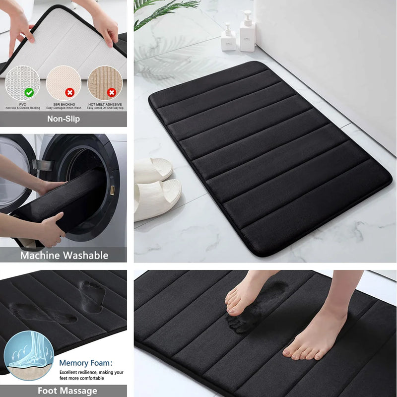 Memory Foam Bath Mat with Non-Slip Backing
