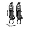 Black heavy-duty quick release shovel holder designed for roof rack or wall mounting