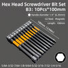 Magnetic Hex Allen Wrench Drill Bit Set (Metric & SAE, 1/4-Inch Shank)