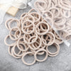 50-Pack Solid Color Elastic Hair Ties for Women & Girls