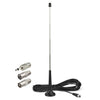 Indoor high-gain digital radio antenna with a long pole and magnetic base attached to a black cable.