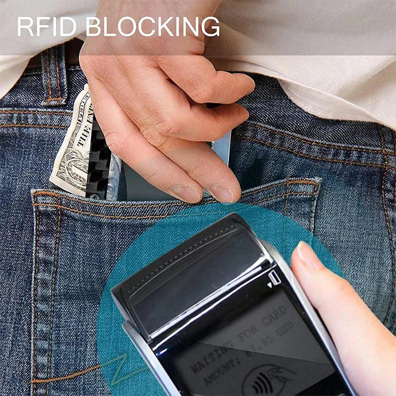 Slim RFID-Blocking Aluminum Wallet