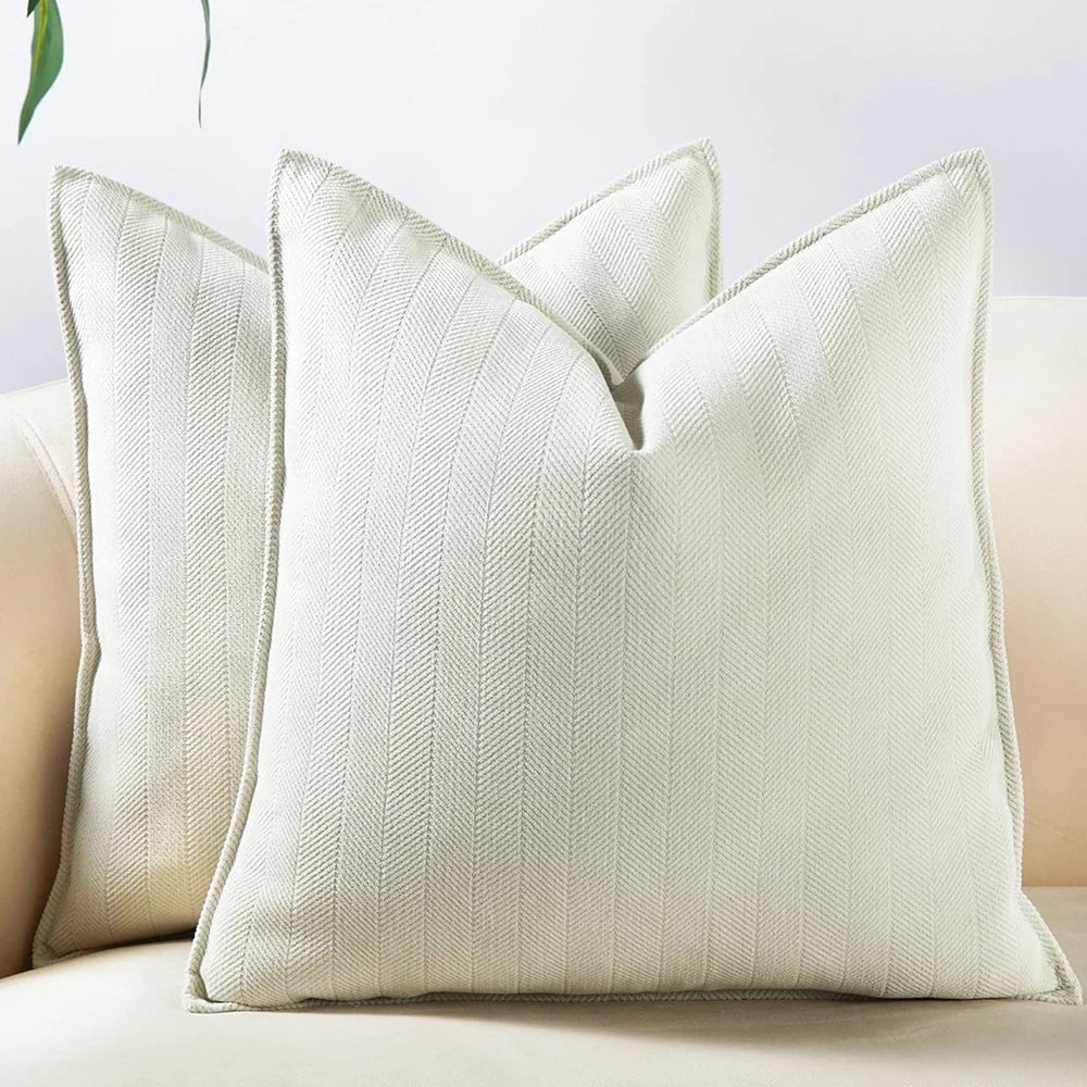 Luxury Chenille Throw Pillow Covers – Soft Square Cushion Cases for Sofa, Bed, and Living Room
