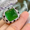 Leopard Texture Crystal Cocktail Ring with Sugar Tower Design