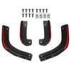 Set of black mud flap delete covers and mounting hardware for Chevrolet Silverado 1500