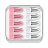 A clear plastic case containing multiple rubber screw patches and a screwdriver for emergency tire repair.