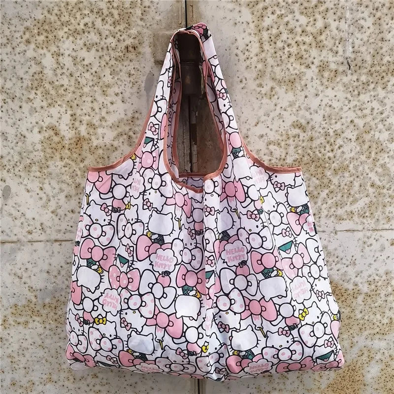 Foldable Eco-Friendly Shopping Bag with Cartoon Print