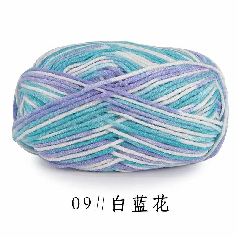 Section-Dyed Milk Cotton Yarn for Knitting and Crochet
