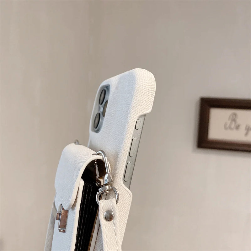Étui portefeuille bandoulière avec porte-cartes