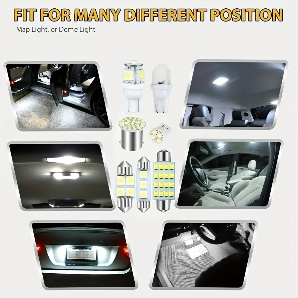 Complete 42-Piece LED Interior Light Kit for Cars
