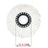 White microfiber mop head refill with a black spinning disc and a 16cm diameter.