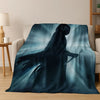 Ghost Face Horror Character Flannel Throw Blanket