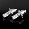 A pair of H4 LED headlight bulbs for a Chevrolet Cruze, showing the silver bulb housing and light elements.