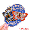Encouraging Embroidered Iron-On Patches for Jackets, Jeans & Bags