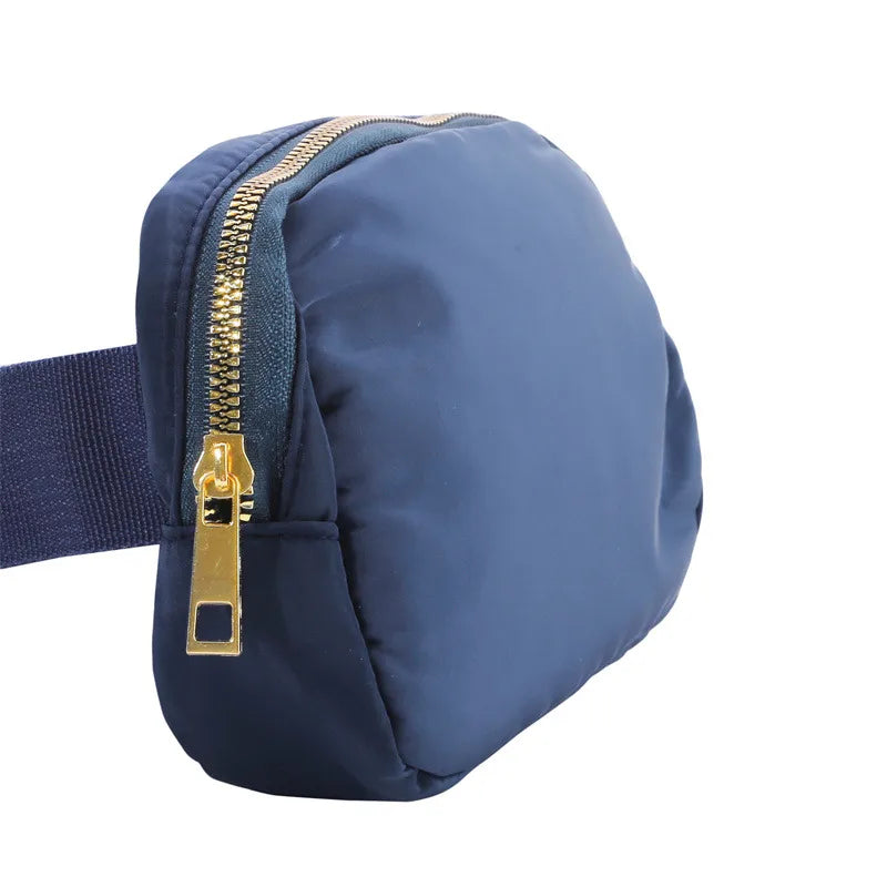 Versatile Nylon Waist Pack with Zippered Pockets