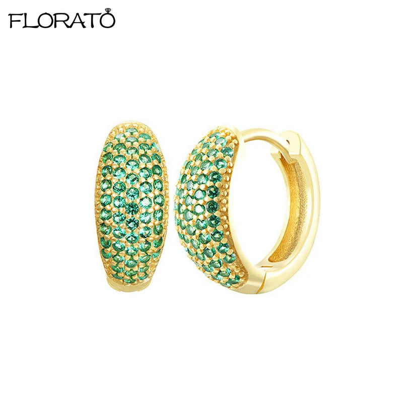 Minimalist CZ Huggie Hoop Earrings