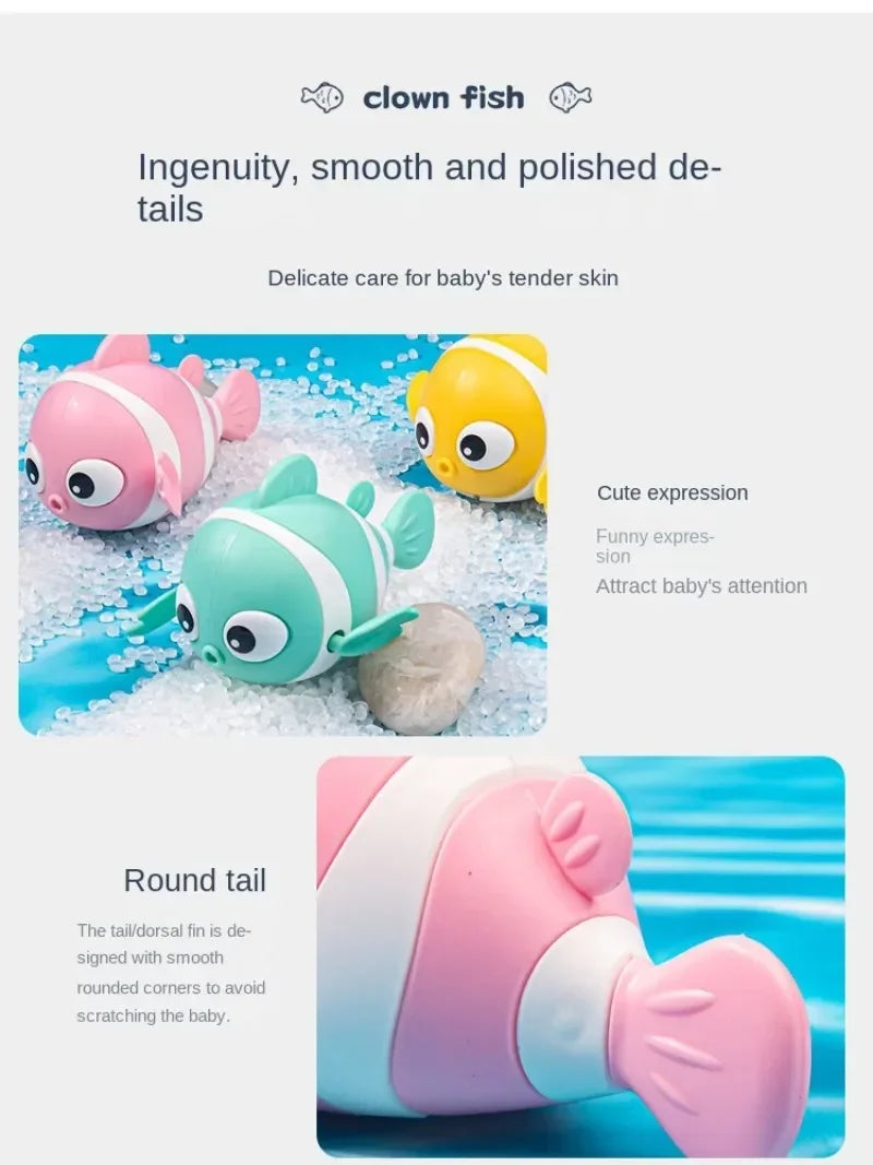 Wind-Up Floating Clownfish Bath Toy