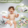 High-Contrast Soft Cloth Book with 3D Touch & Sensory Sounds for Babies 0-12 Months