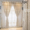 Double Layer Sheer and Blackout Curtain with Elegant Embroidery