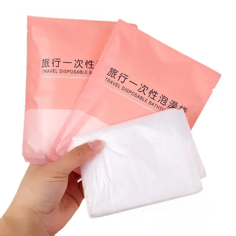 Disposable Bathtub Cover - Large Portable Bath Liner for Travel, Hotels, and Home
