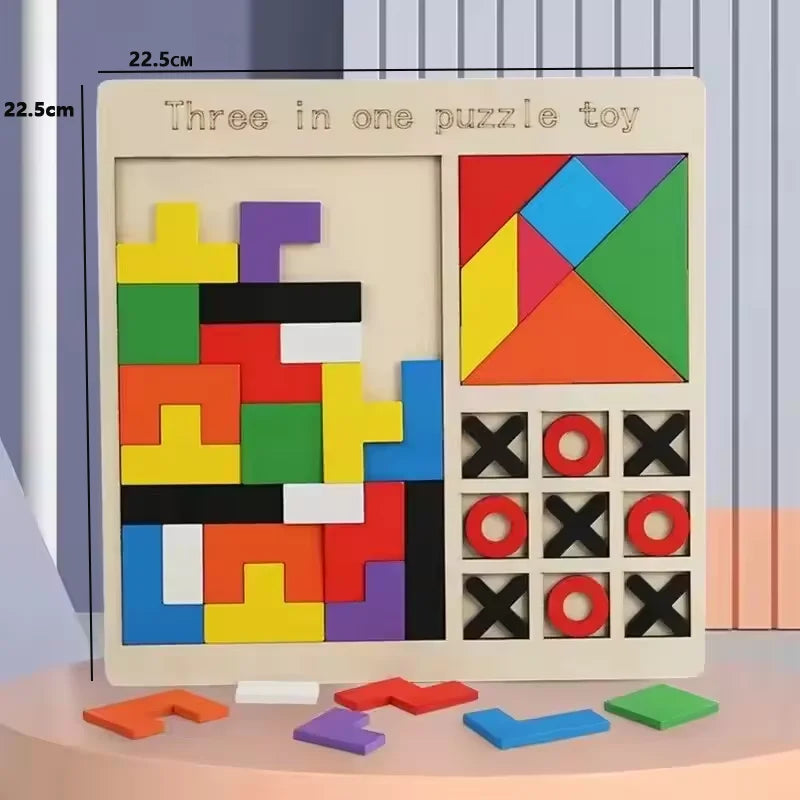 Wooden Block Puzzle Set for Kids