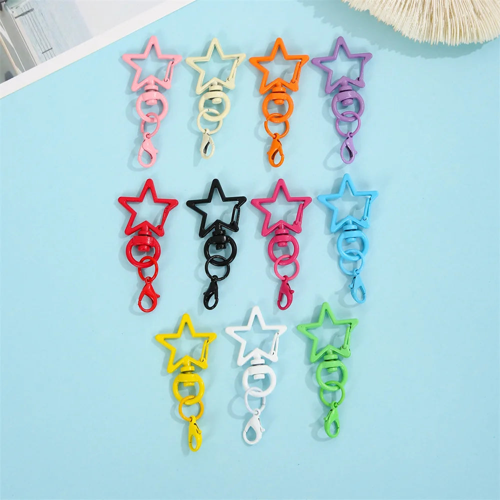 Colorful Metal Lobster Clasp Keychain Hooks for DIY Jewelry Making