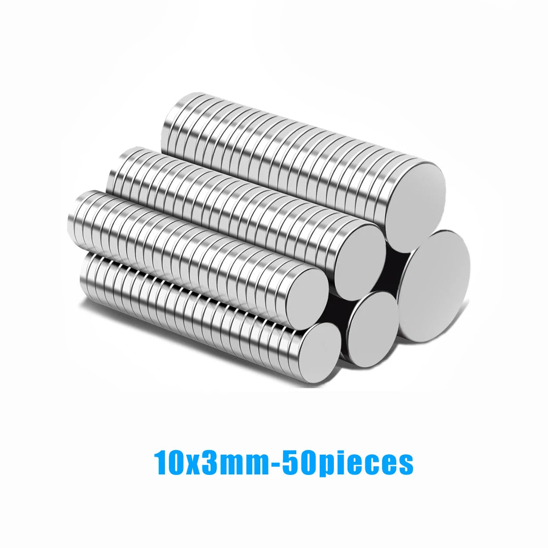 50 pieces of 10x3mm refrigerator magnets stacked together