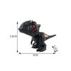 A black interactive finger biting dinosaur toy featuring a Triceratops or Tyrannosaurus design.