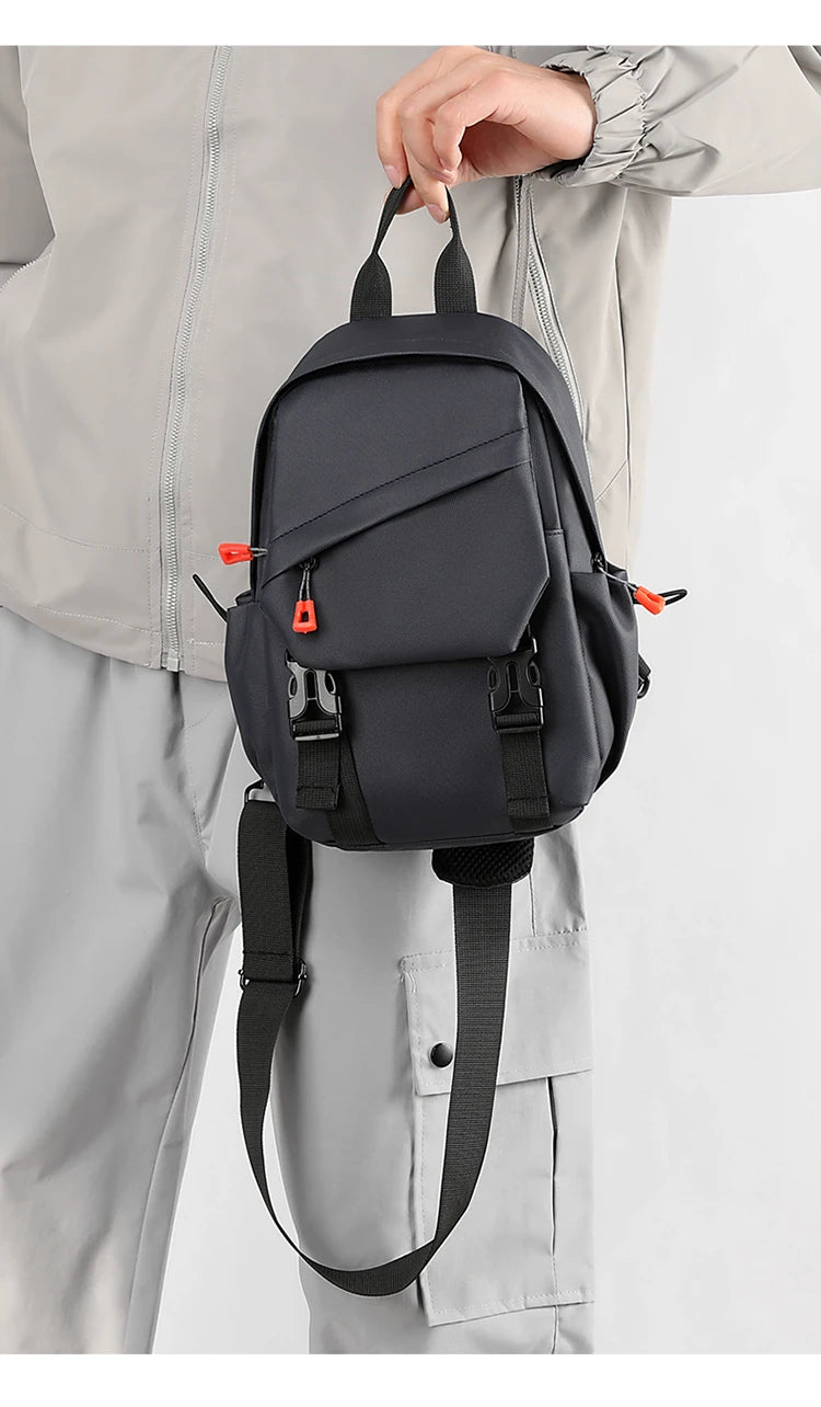 Men's Multi-Pocket Outdoor Chest Bag for Cycling and Hiking