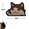 Funny Cat Face PVC Morale Patch with Hook-and-Loop Backing