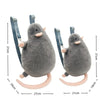Cute Plush Mouse Backpack with Flower Design