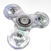 Clear silicone fidget spinner with multiple LED lights for stress relief